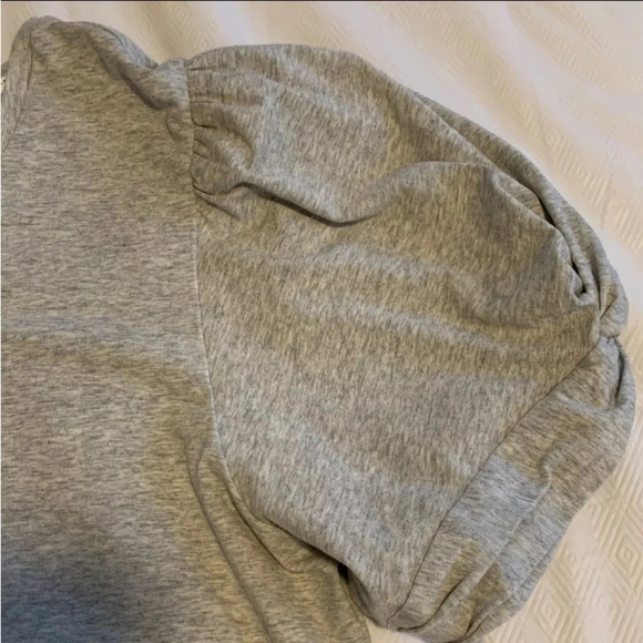 KARL LAGERFELD PARIS Women's Studded Logo Embellished Puff Sleeve Shirt XL - Picture 4 of 9